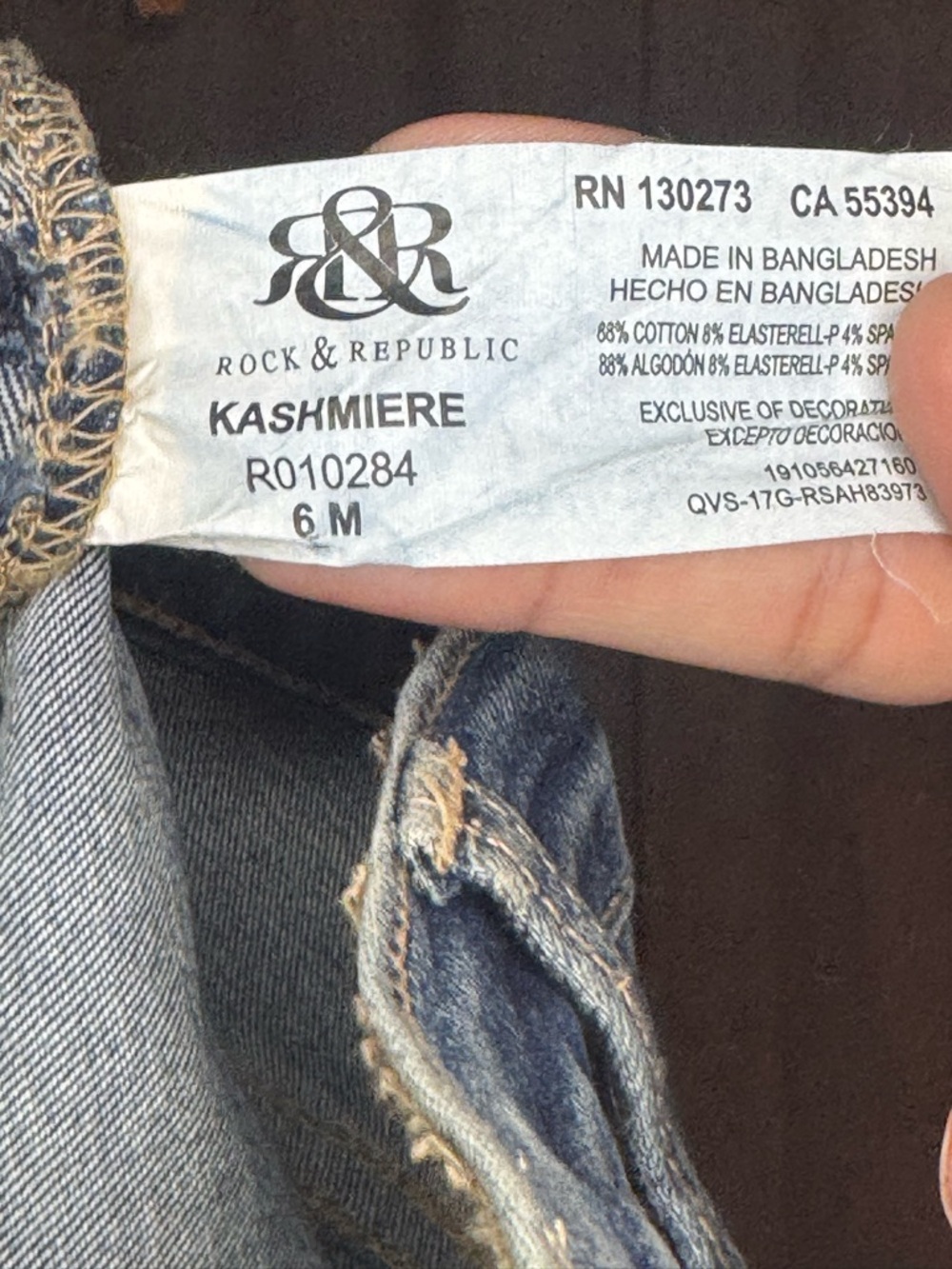 Rock & Republic Kashmiere Y2K Distressed Patchwork Skinny Jeans Size 6 - Picture 11 of 13